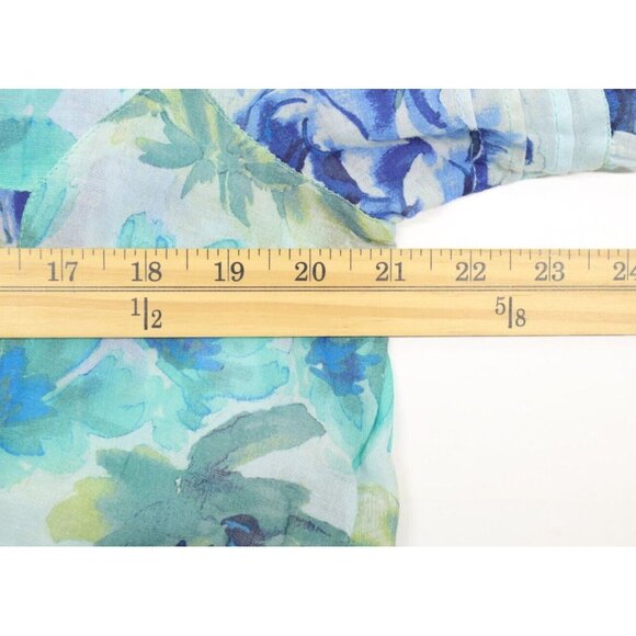 Sundance Woman's Field Of Beauty Dress Floral Turquoise Sz L NEW - Picture 4 of 9